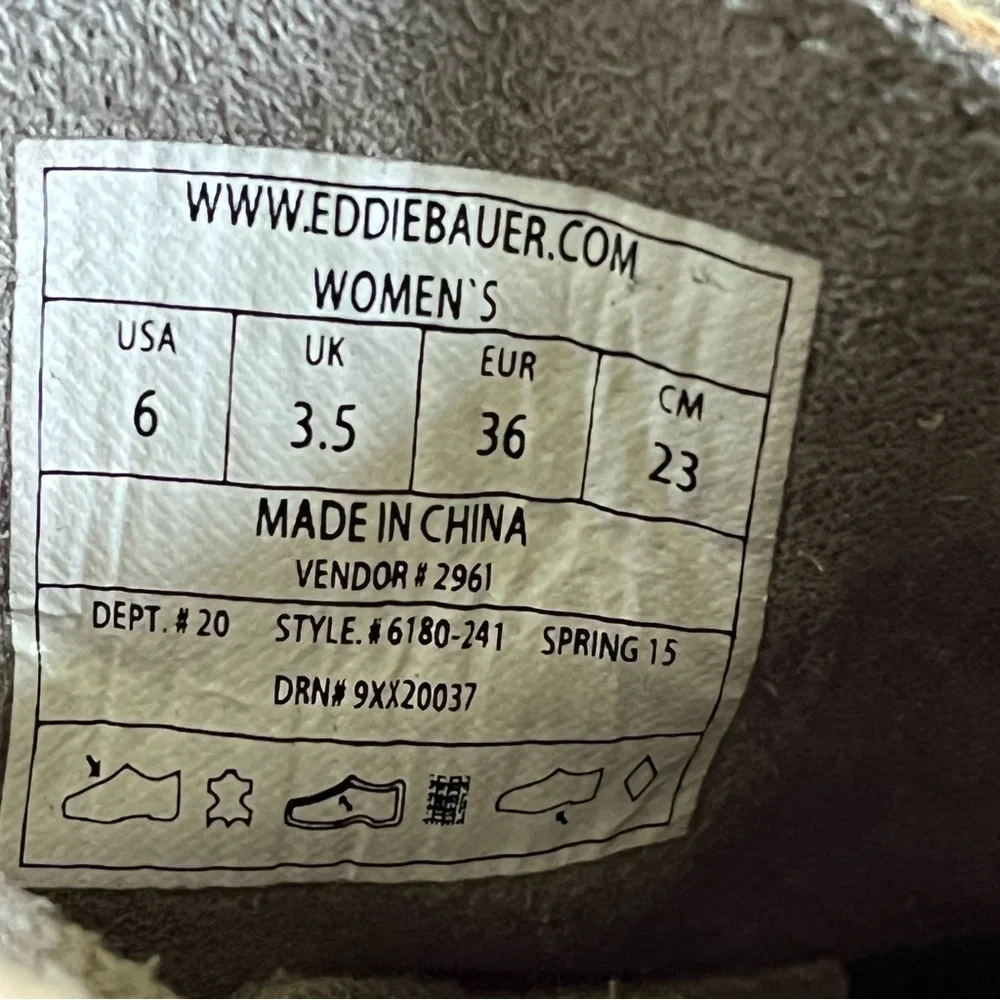 Eddie Bauer Transition Chukka Boot Suede Lace Up Walking Women's 6 Tan